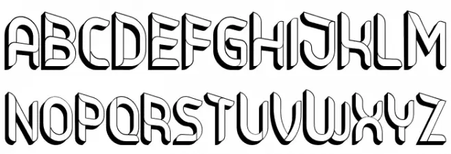 Gwara Hollow Regular Font LOWERCASE