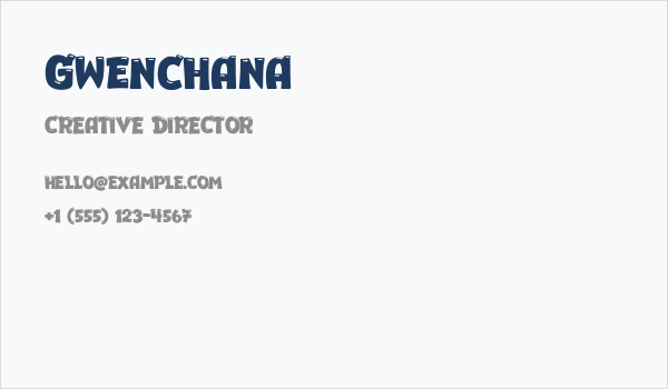Gwenchana Business Card