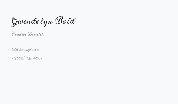 Gwendolyn Bold Business Card
