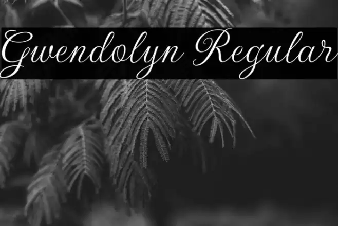 Gwendolyn Regular خط examples
