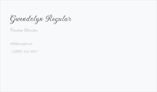 Gwendolyn Regular Business Card