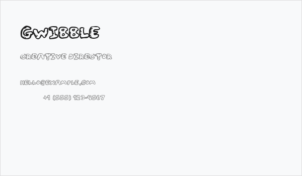 Gwibble Business Card