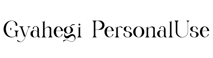 Gyahegi-PersonalUse  नि: शुल्क फ़ॉन्ट्स डाउनलोड