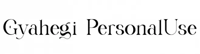 Gyahegi-PersonalUse  Fuentes Gratis Descargar