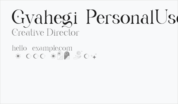Gyahegi-PersonalUse Business Card