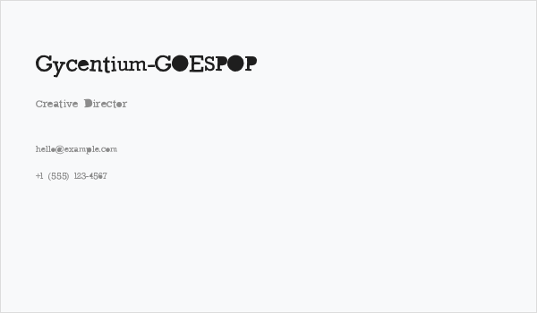 Gycentium-GOESPOP Business Card