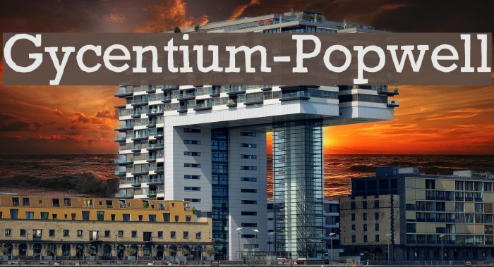 Gycentium-Popwell Font examples