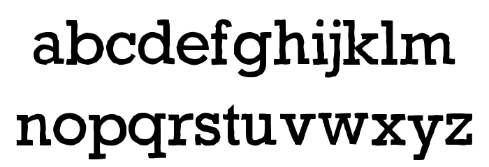 Gycentium-Popwell Font LOWERCASE