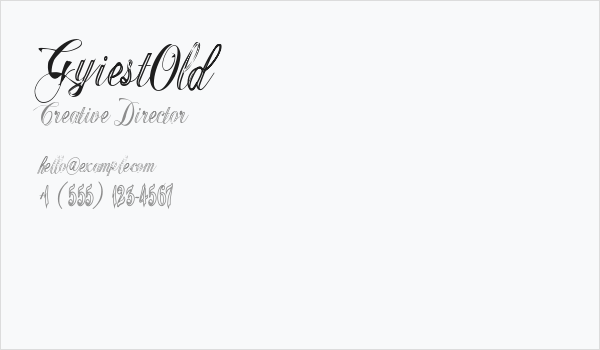 GyiestOld Business Card