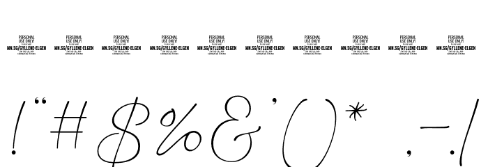 Gyllene Elgen PERSONAL USE Regular Font OTHER CHARS