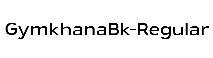 GymkhanaBk-Regular  Frei Schriftart Herunterladen