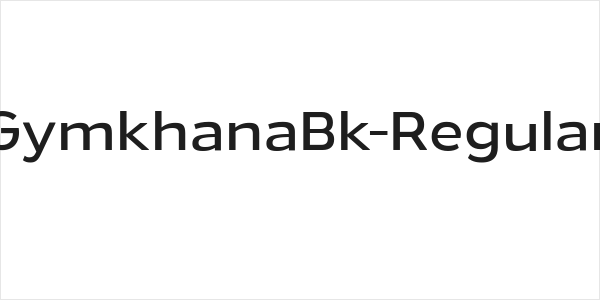GymkhanaBk-Regular Logo