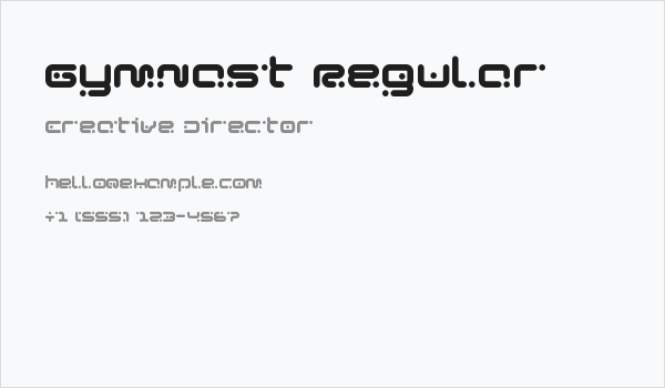 Gymnast Regular Business Card