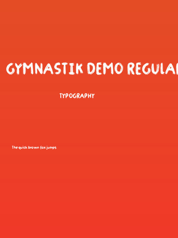 Gymnastik DEMO Regular Poster