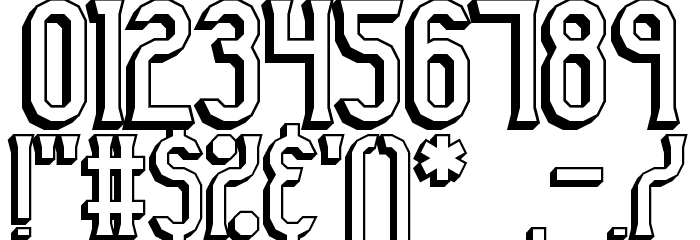 Gyneric 3D BRK Font OTHER CHARS