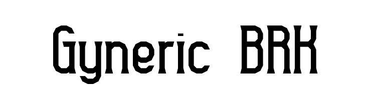 Gyneric BRK  Descarca Fonturi Gratis