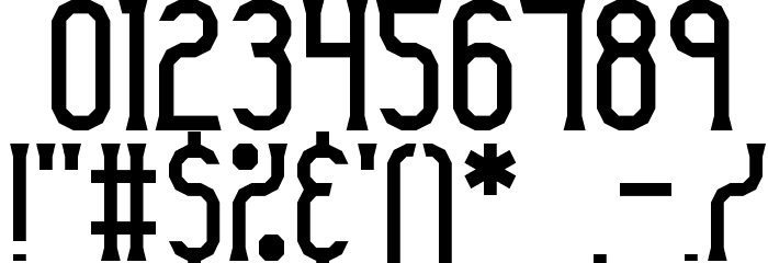 Gyneric BRK Font OTHER CHARS