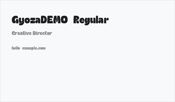 GyozaDEMO-Regular Business Card