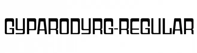 GyparodyRg-Regular  Frei Schriftart Herunterladen