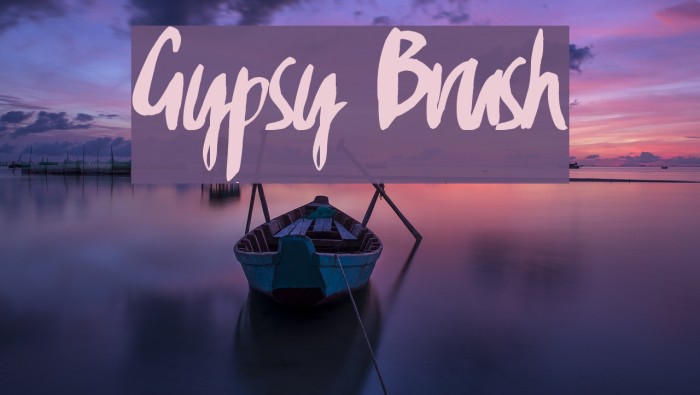 Gypsy Brush Schriftart examples