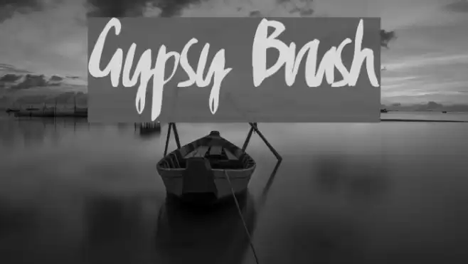 Gypsy Brush Schriftart examples