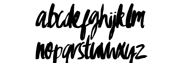 Gypsy Brush Schriftart Kleinbuchstaben