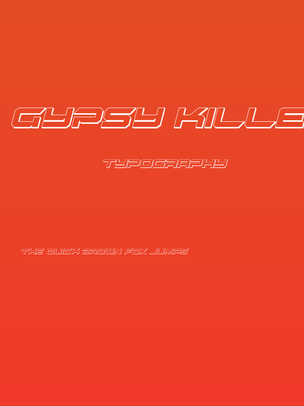 Gypsy Killer 3D Italic Poster