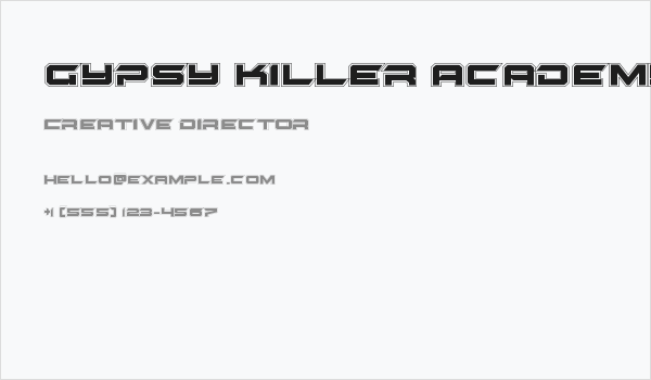 Gypsy Killer Academy Regular Business Card