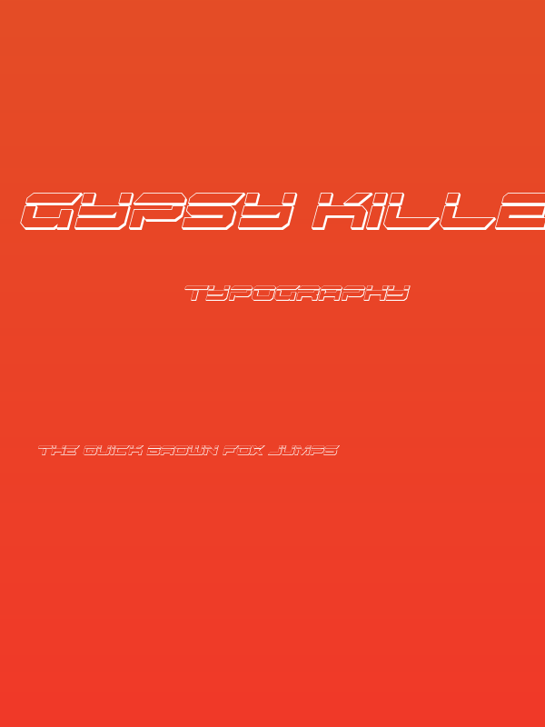 Gypsy Killer Bullet Italic Poster