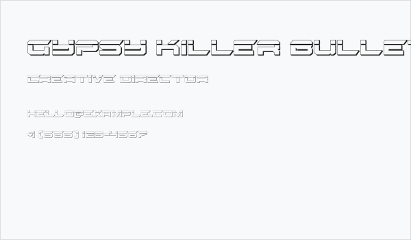 Gypsy Killer Bullet Regular Business Card