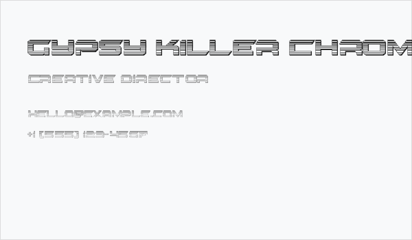Gypsy Killer Chrome Regular Business Card