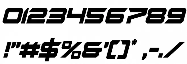 Gypsy Killer Condensed Italic Font OTHER CHARS