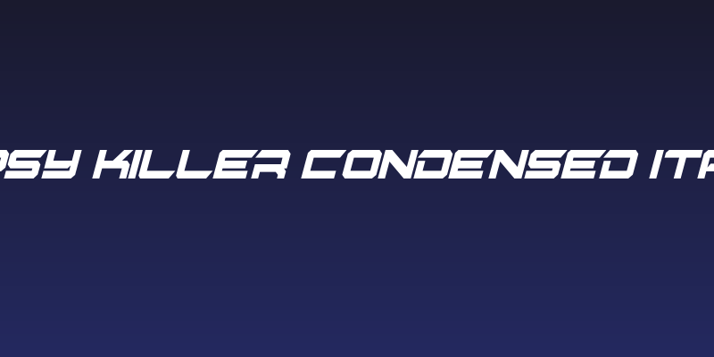 Gypsy Killer Condensed Italic Social Header