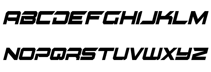 Gypsy Killer Condensed Italic Font LOWERCASE
