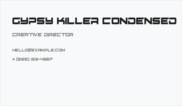 Gypsy Killer Condensed Business Card