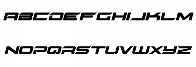 Gypsy Killer Expanded Italic Schriftart Groß