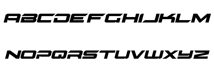 Gypsy Killer Expanded Italic Font LOWERCASE