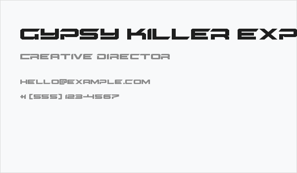 Gypsy Killer Expanded Business Card