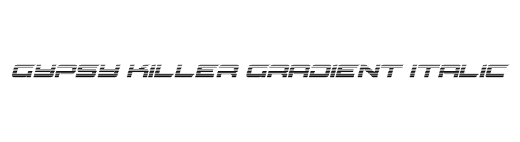 Gypsy Killer Gradient Italic Font