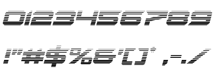 Gypsy Killer Gradient Italic Font OTHER CHARS