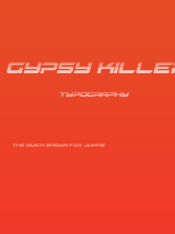 Gypsy Killer Gradient Italic Poster
