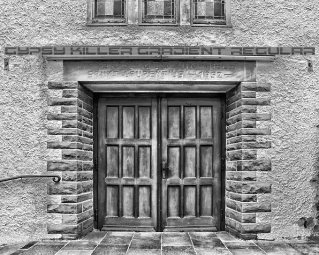 Gypsy Killer Gradient Regular Font examples