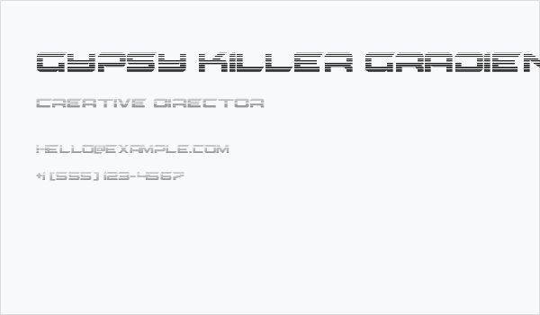 Gypsy Killer Gradient Regular Business Card