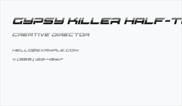 Gypsy Killer Half-Tone Italic Business Card