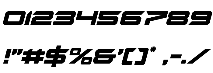 Gypsy Killer Italic Font OTHER CHARS