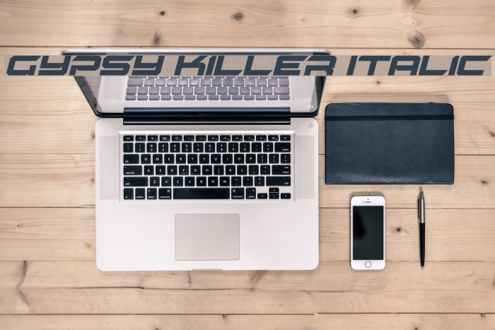 Gypsy Killer Italic Font examples