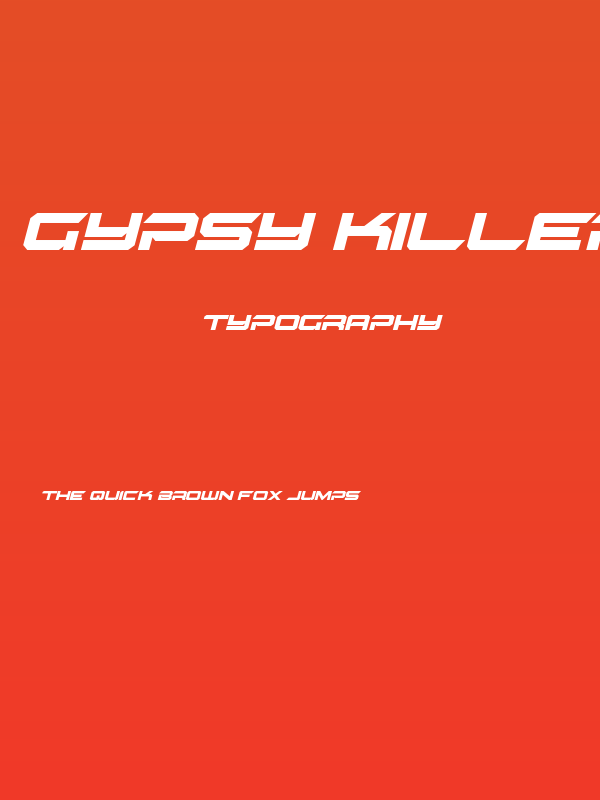 Gypsy Killer Italic Poster