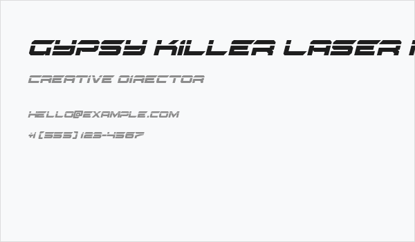 Gypsy Killer Laser Italic Business Card