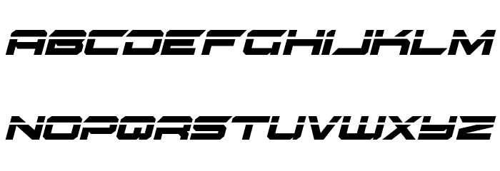 Gypsy Killer Laser Italic Font LOWERCASE
