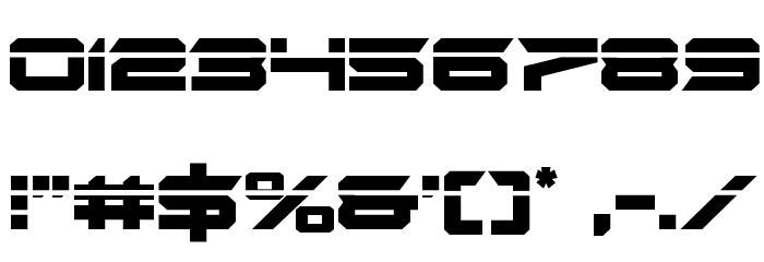Gypsy Killer Laser Regular Font OTHER CHARS